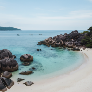 Belitung Island granite beaches with clear water and no crowds