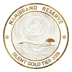 Gold vintage passport stamp for NamibRand Nature Reserve Namibia Dark Sky Gold Tier
