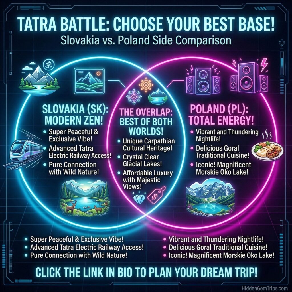 High Tatras Europe: Comparison of Slovak Tatras and Polish Tatras travel highlights