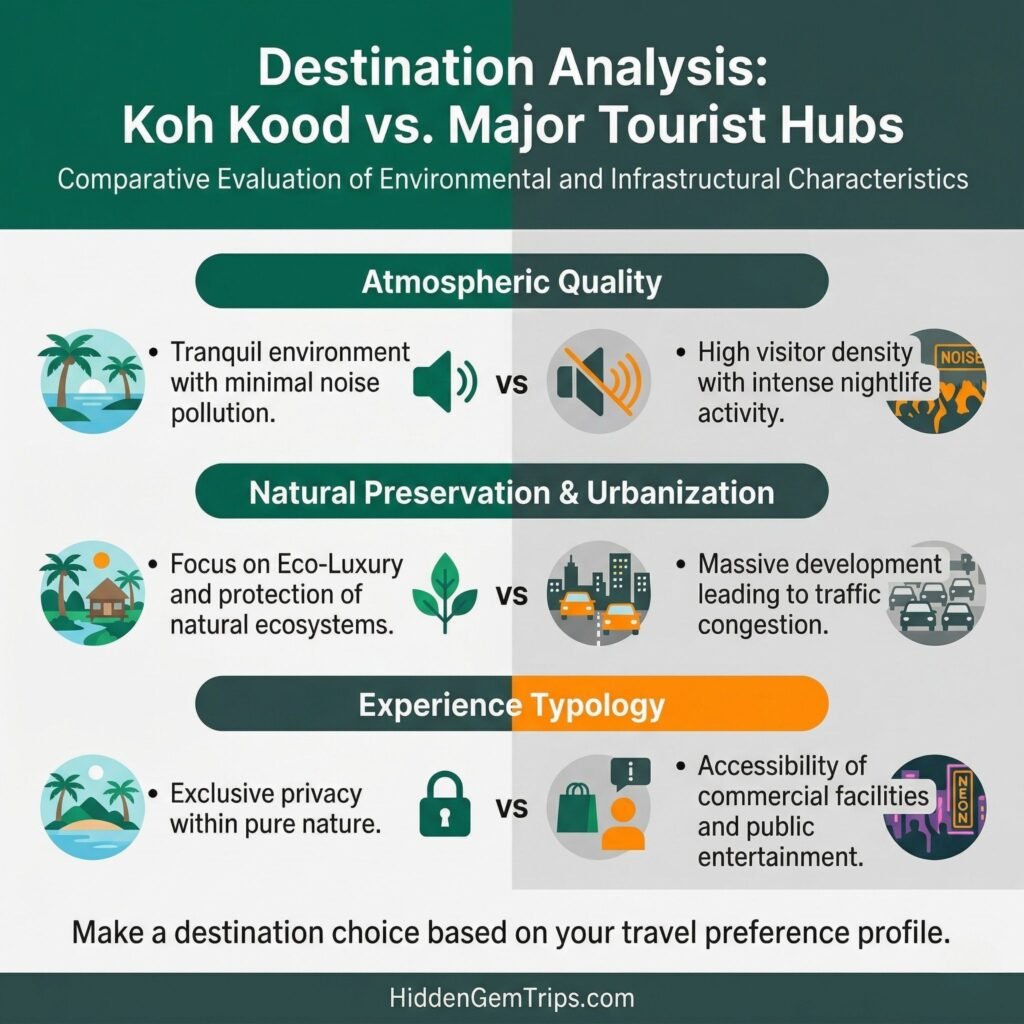 Skip the Thai Crowds: Best Secret Beaches in Koh Kood 3 Koh Kood Guide - Comparison between quiet island vs mass tourism hubs in Thailand.