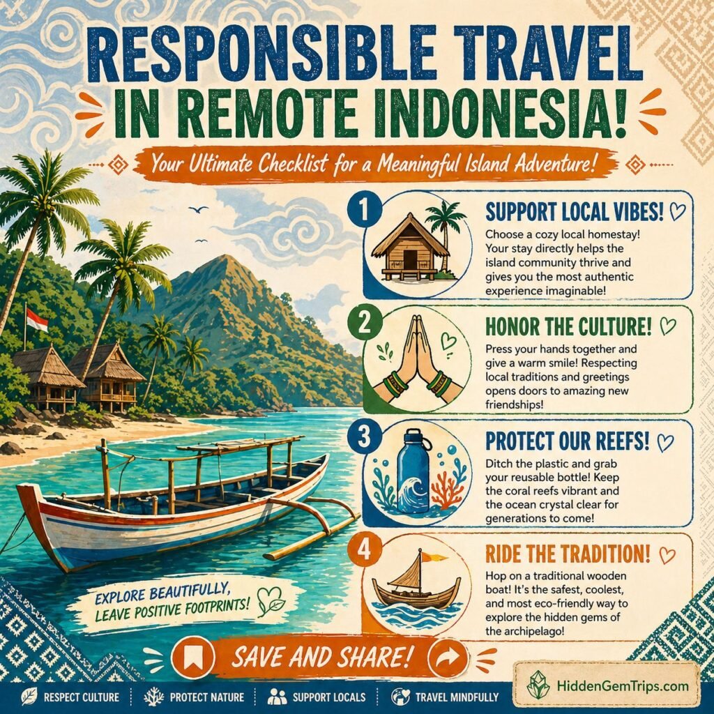 A 4-step checklist for exploring hidden gems Indonesia responsibly and sustainably.