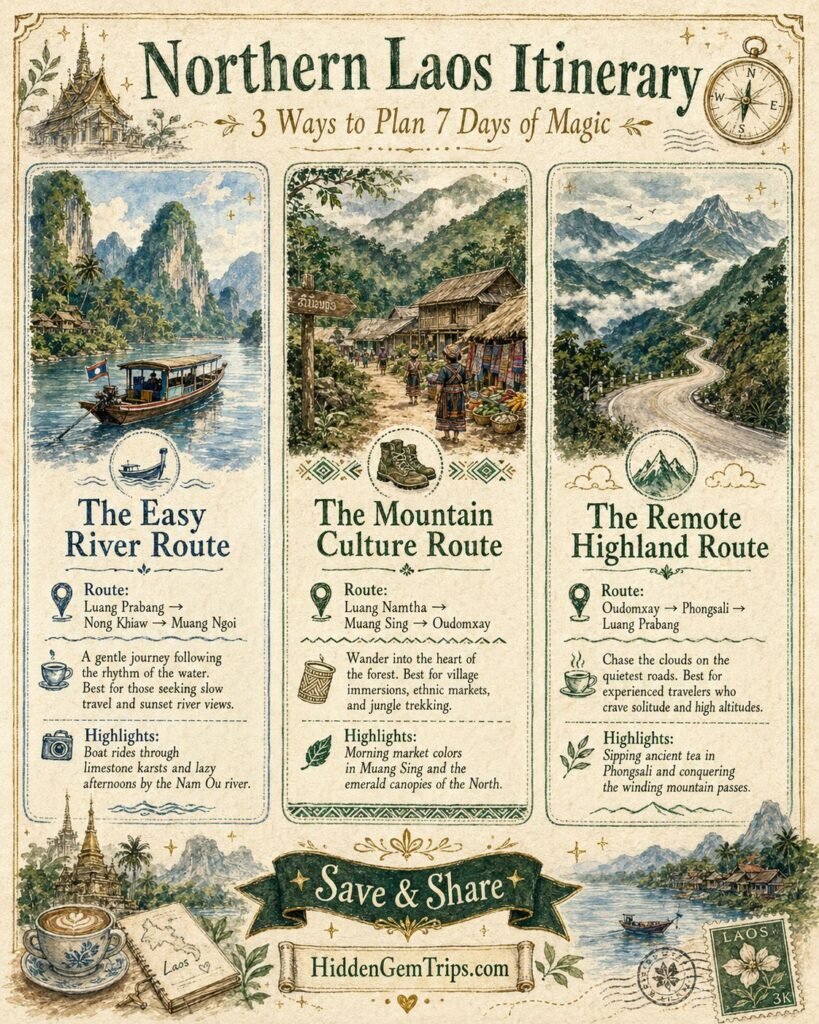 Northern Laos Guide: 7 River and Mountain Stops 3 Northern Laos Guide 7 day itinerary framework for slow travel