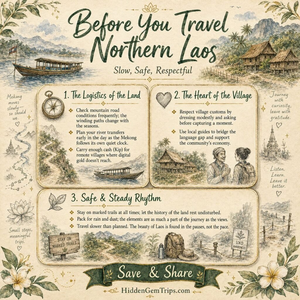 Northern Laos Guide: 7 River and Mountain Stops 1 Northern Laos Guide travel checklist for river and mountain trips