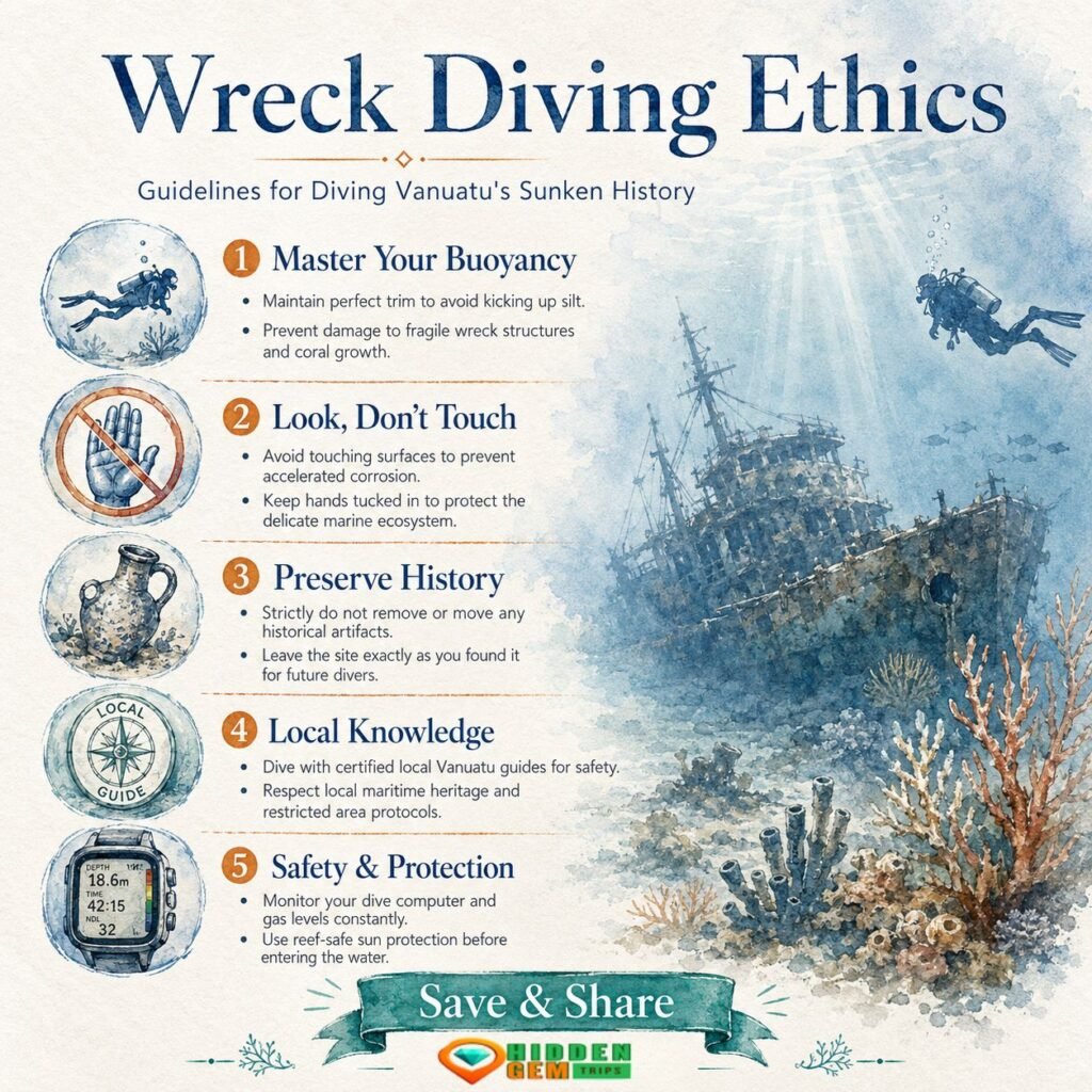 Hidden Vanuatu: Dive the Most Epic Secret Shipwrecks 2 Hidden Vanuatu shipwrecks responsible diving checklist