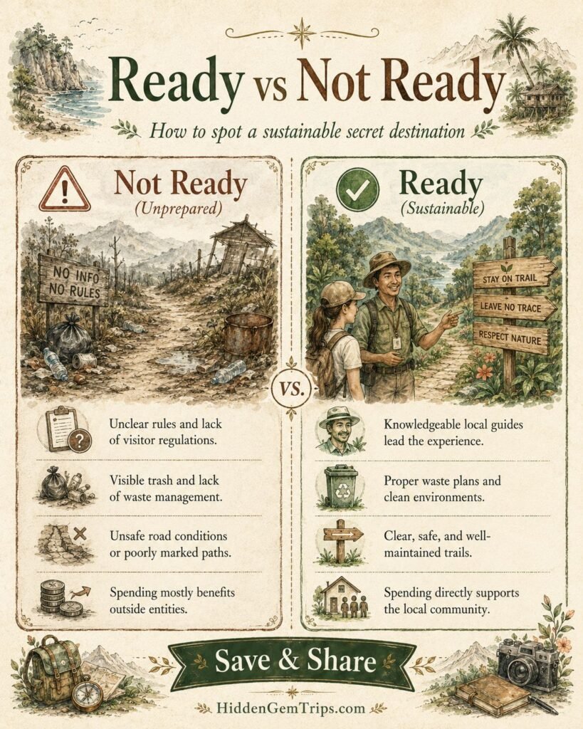 How to Tell If a ‘Secret Destination’ Is Actually Ready for Visitors 3 secret destination ready vs not ready responsible travel comparison