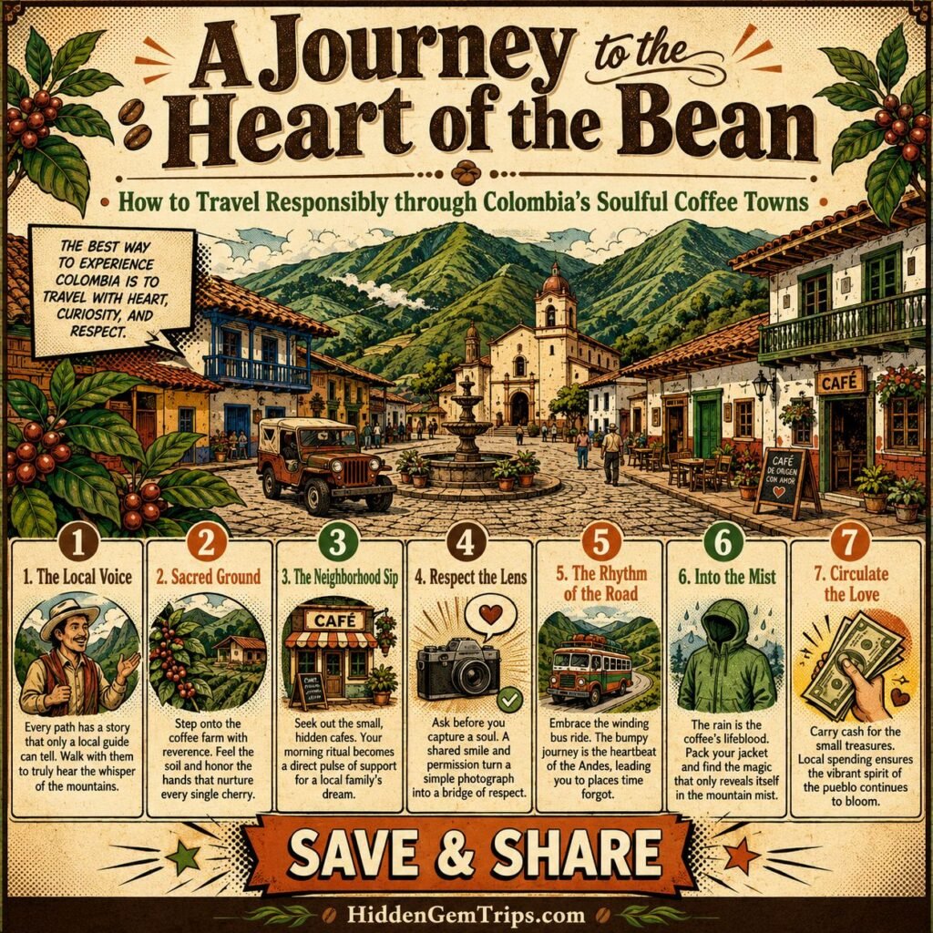 Colombia coffee towns checklist for responsible farm visits local spending and respectful photography