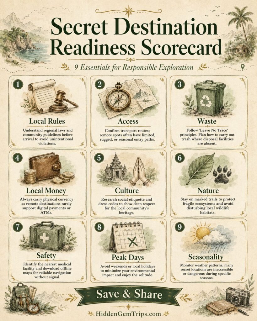How to Tell If a ‘Secret Destination’ Is Actually Ready for Visitors 1 secret destination readiness scorecard with nine visitor readiness signs