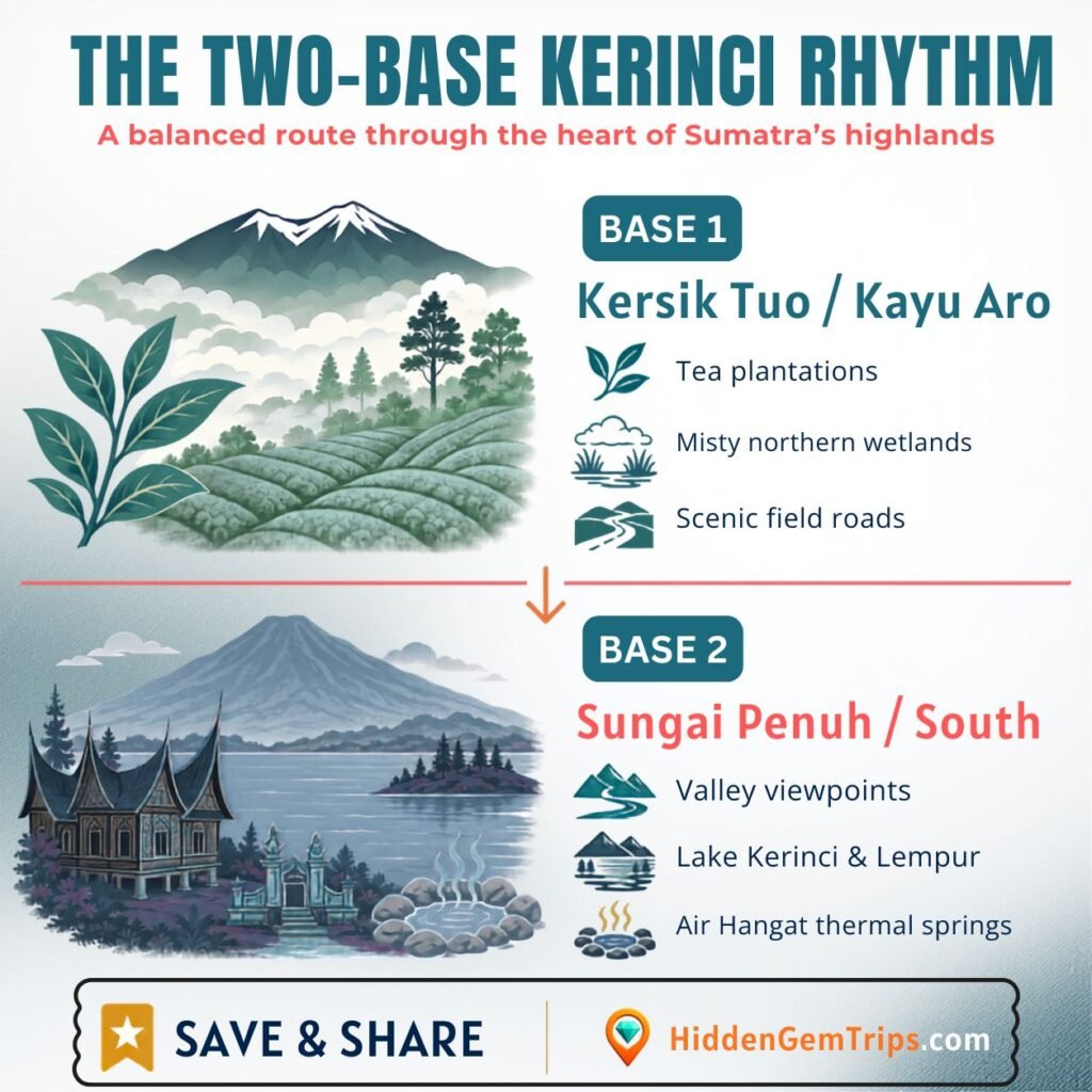 Kerinci Valley Travel Guide two-base route for calm northern and southern stops